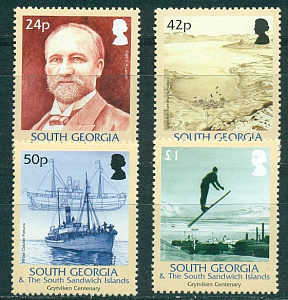 Южная Георгия, 2004, 100 лет Основания г. Гритвикен, 4 марки